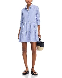 Aqua Striped Mini Dress - Exclusive