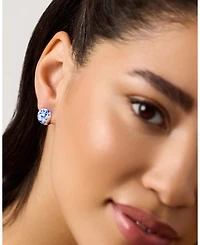 Statement Earrings - Mini Abby Marble Blue