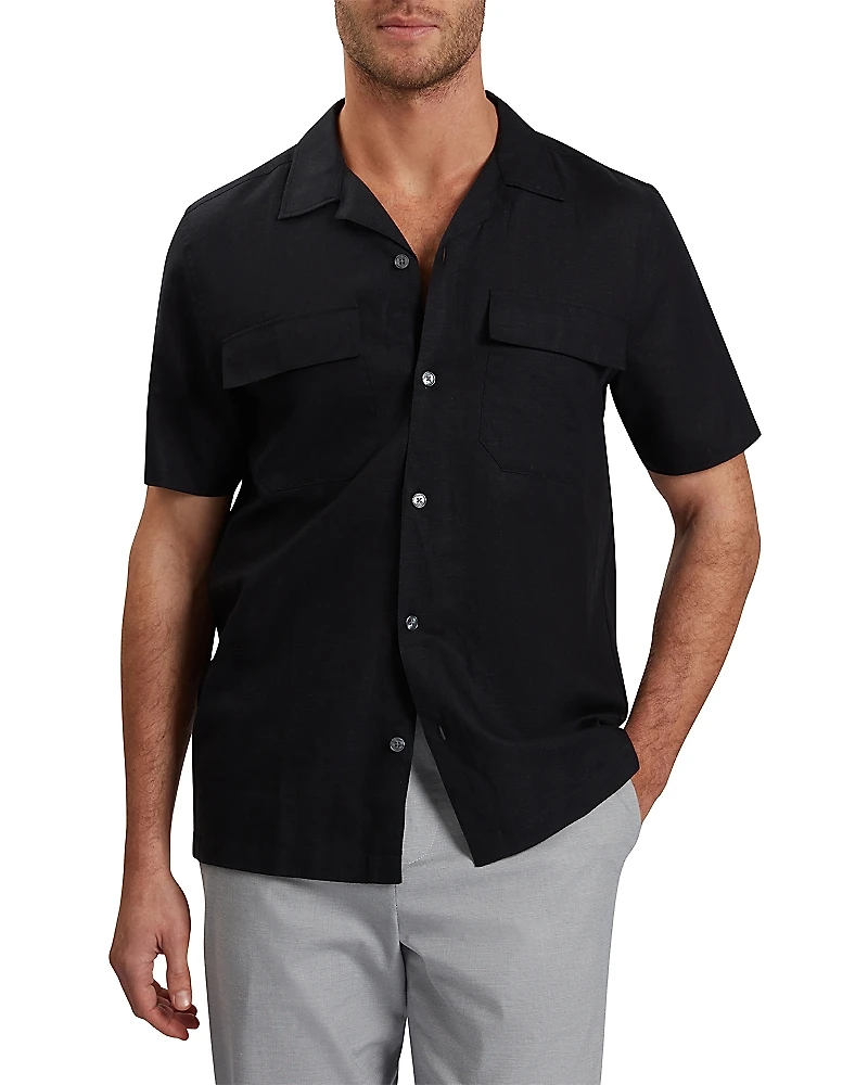 Ted Baker Whether Short Sleeve Double Pocket Regular Fit Button Down Shirt