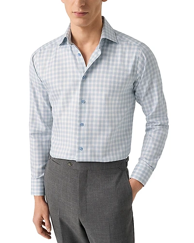 Eton Printed Long Sleeve Button Front Shirt