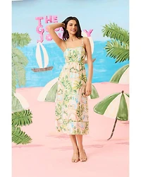 Midi Dress with Piping