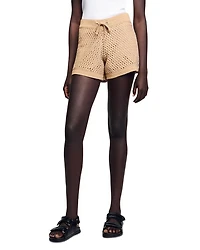 Strass Open Knit Shorts