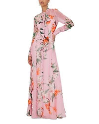 Leo Lin Lilith Tie Neck Maxi Dress
