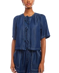 Fifteen Twenty Nadine Bow Detail Top