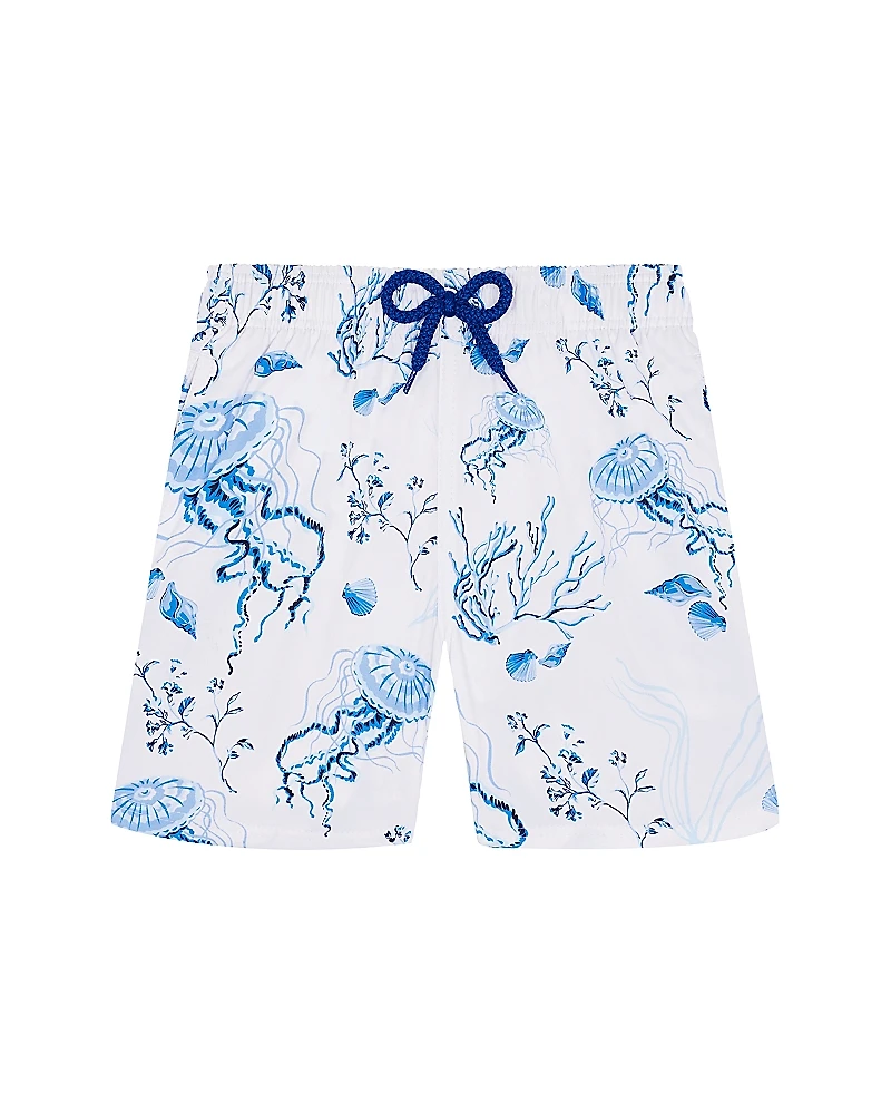 Vilebrequin Boys' Medusa & Shells Stretch 4.5 Swim Trunks - Little Kid, Big Kid