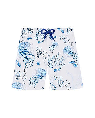 Vilebrequin Boys' Medusa & Shells Stretch 4.5 Swim Trunks - Little Kid, Big Kid