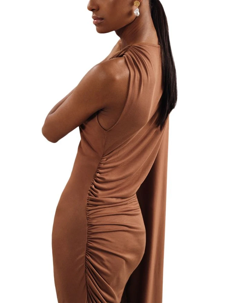 Kyra Cape Sleeve Jersey Dress