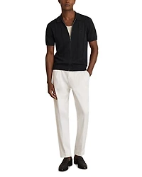 Pointelle Zip Front Shirt