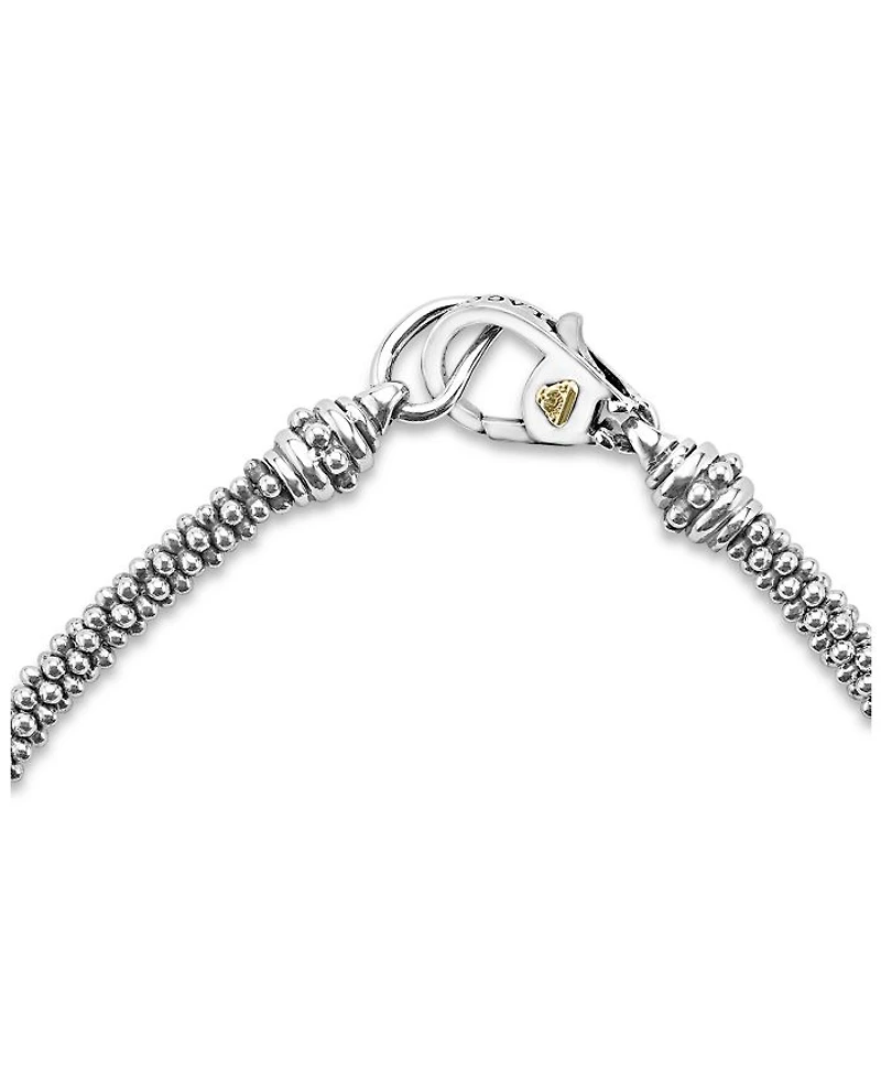 Sterling Silver Bracelet with Caviar Stations