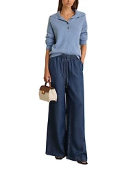 Parker Denim Look Wide Leg Pants