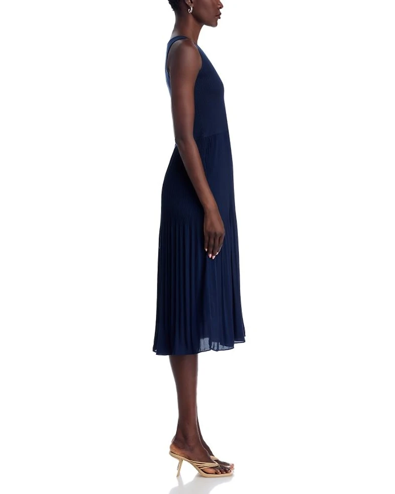 Pleated Midi Dress