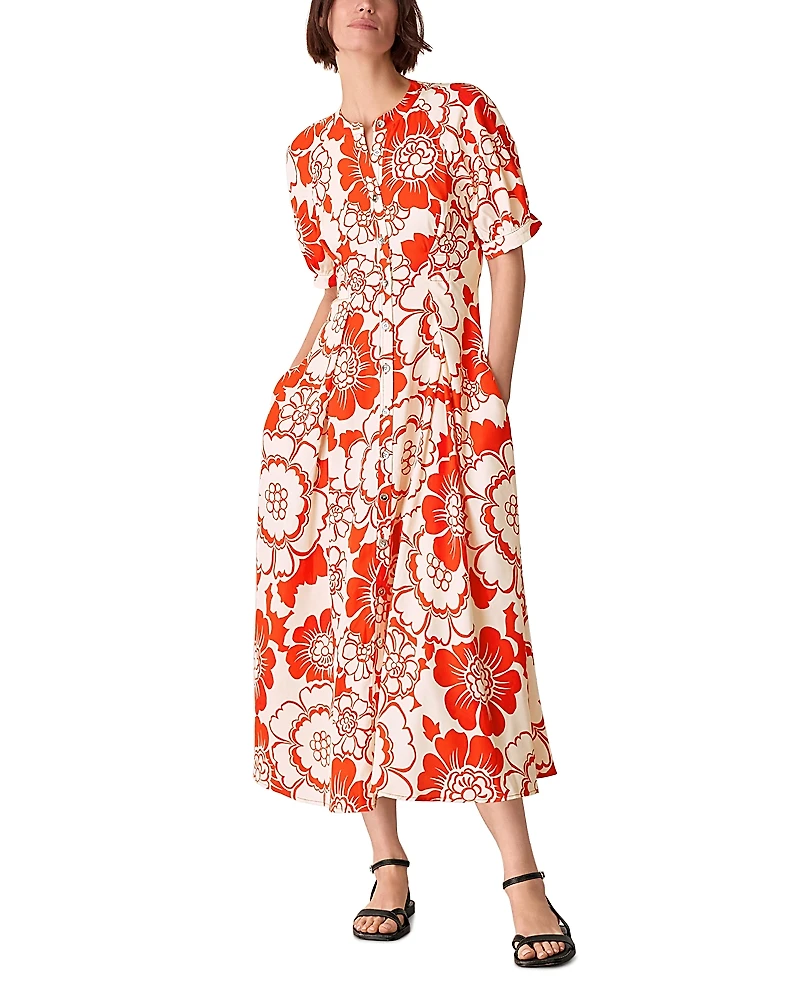 Whistles Bloom Floral Midi Dress