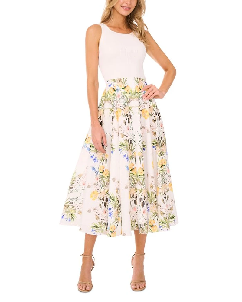 Linen A Line Midi Skirt