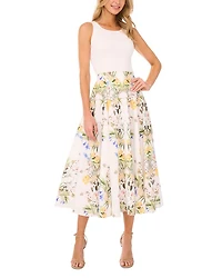 Linen A Line Midi Skirt