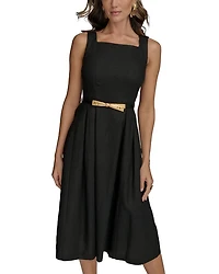 Belted A Line Dress