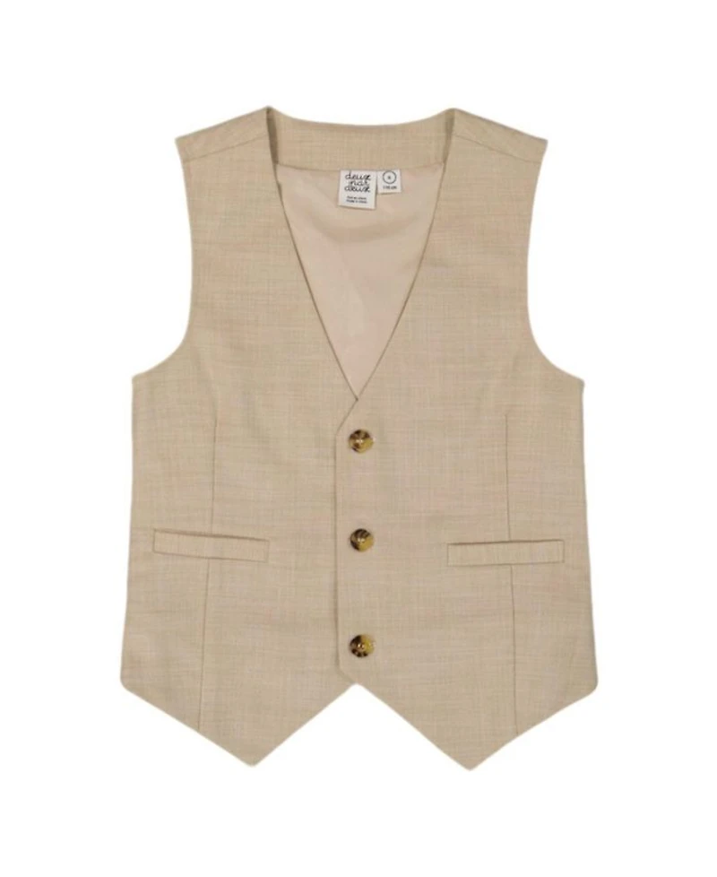 Boys' Sleeveless Vest Light Taupe - Little Kid