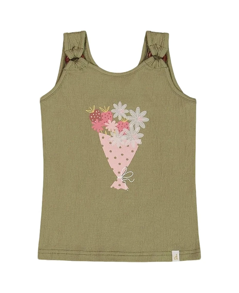 Deux par Deux Girls' Crinkle Jersey Tank Top - Little Kid