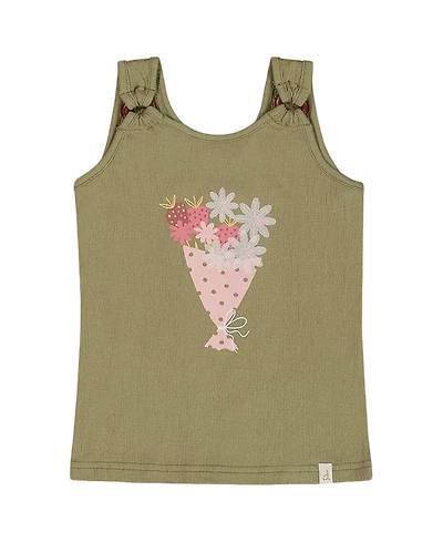 Deux par Deux Girls' Crinkle Jersey Tank Top - Little Kid