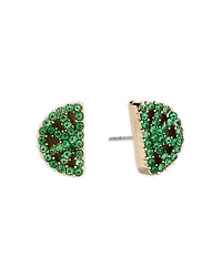 Hot Take Green Pavé Pepper Stud Earrings in Gold Tone, Set of 2