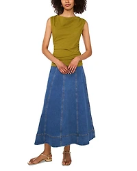 Boat Neck Ruched Top