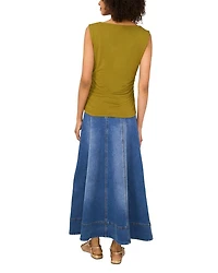 Boat Neck Ruched Top