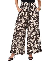 Printed Drawstring Wide Leg Pants