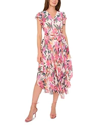 Floral Print Belted Dress