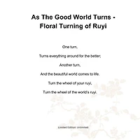 As The Good World Turns Floral Turning of Ruyi Crystal Sculpture