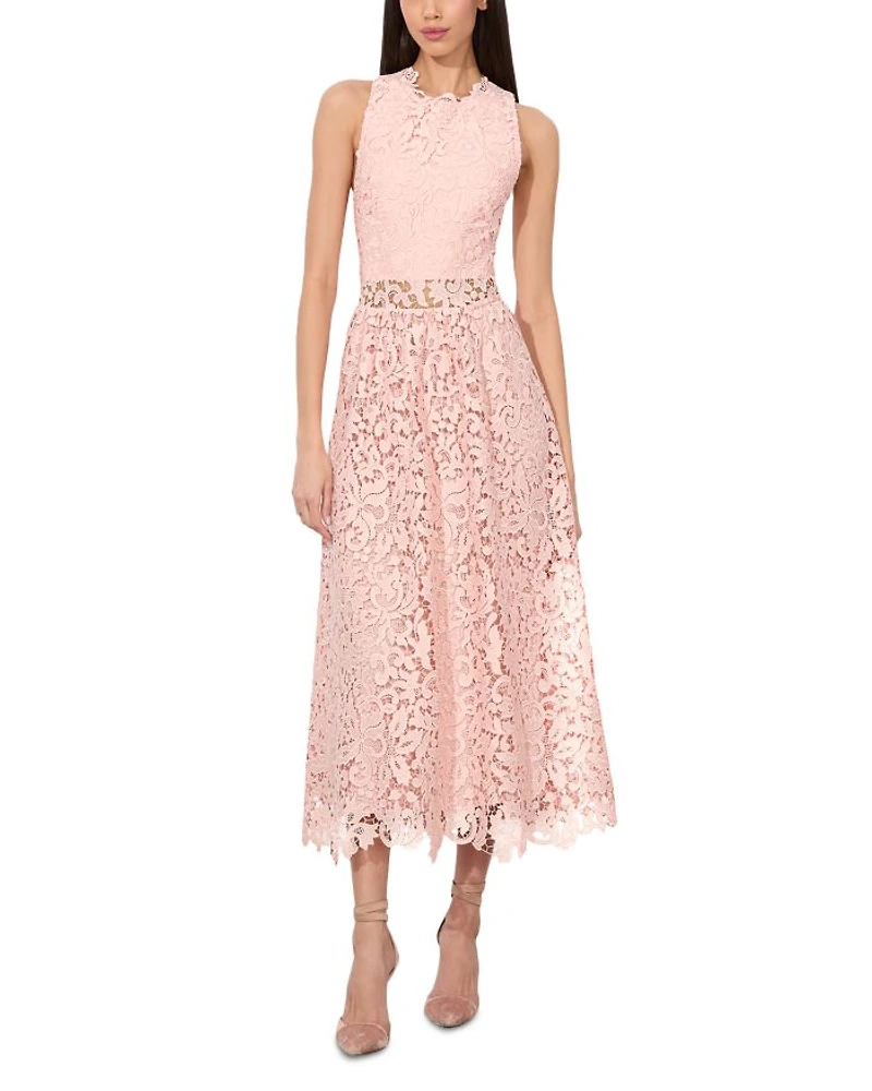 Babette Floral Lace Midi Dress