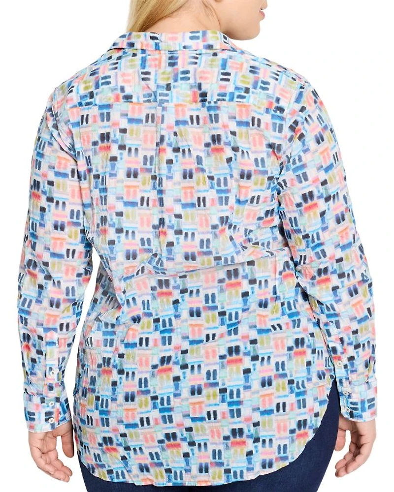 Plus Portofino Printed Boyfriend Shirt