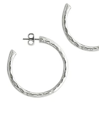 Farrier Sterling Silver Hoop Earrings, 1.5" diameter