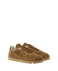 Prada Women's Trail Faded Suede Sneakers