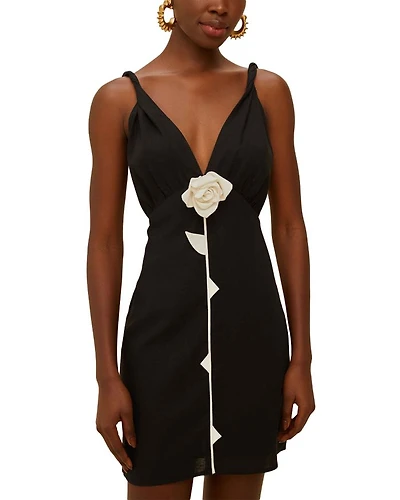 Rose Pipping Mini Dress