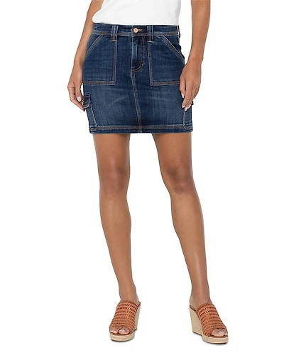 Liverpool Los Angeles Triple Needle Cargo Mini Skirt