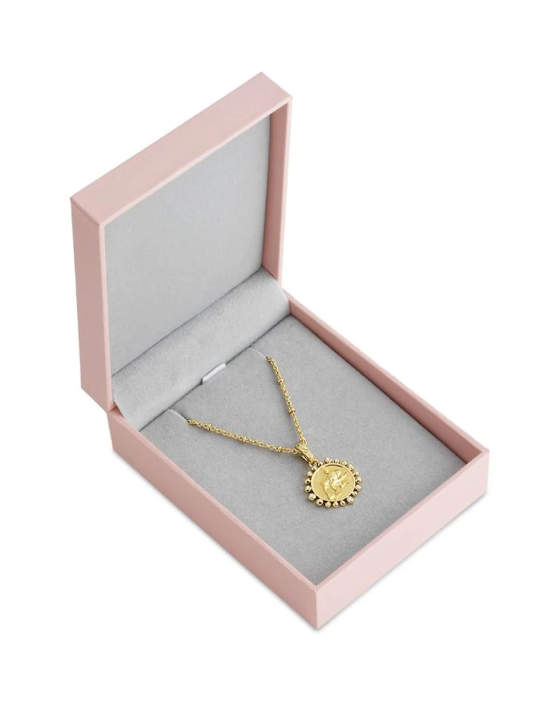 Pavé Zodiac Pendant Necklace, 16"-17"