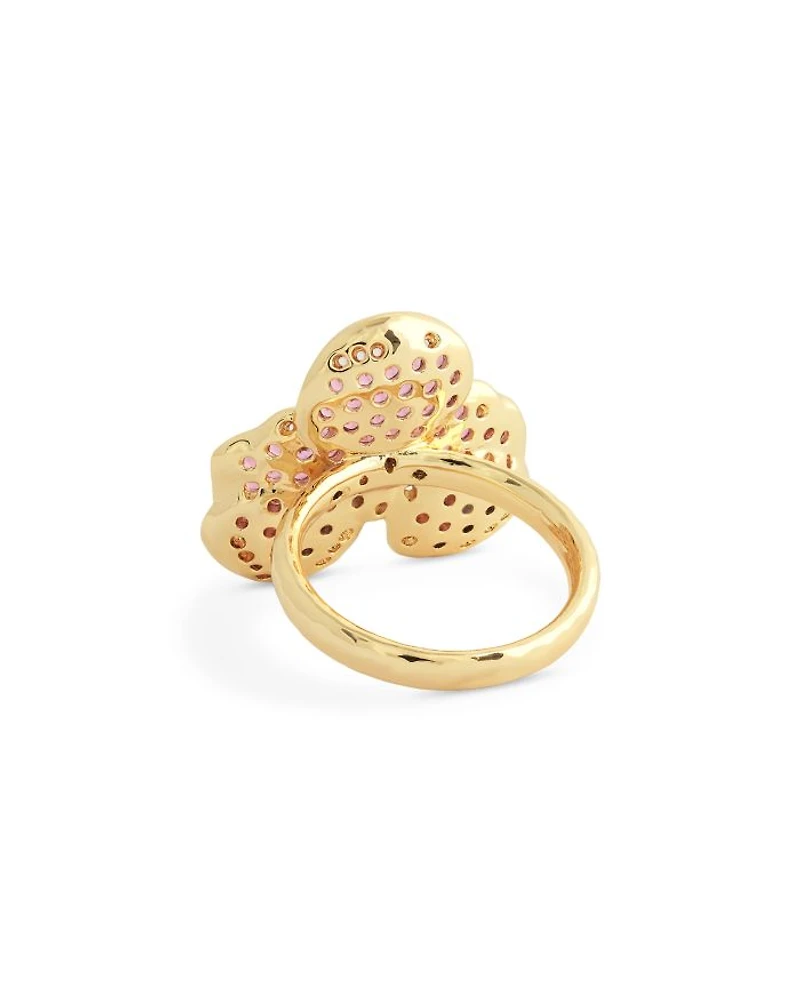 Pavé Double Orchid Cocktail Ring