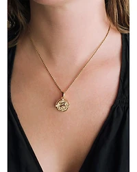 Pavé Pegasus Coin Pendant Necklace, 16"-17"