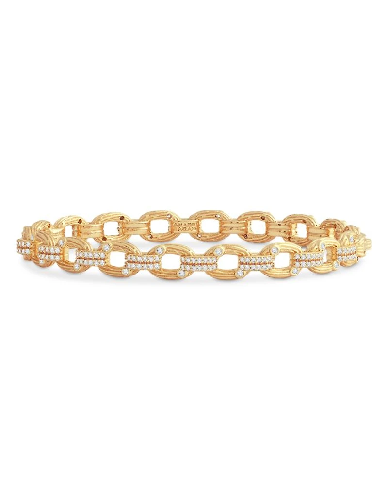 Enchanted Forest Pavé Chain Bangle Bracelet