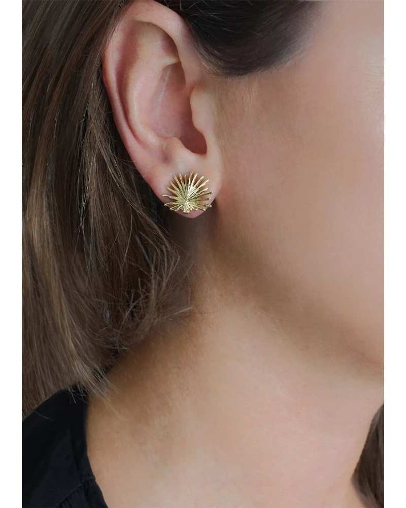 Pavé Palm Stud Earrings
