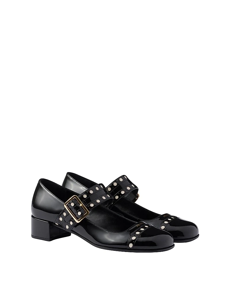 Prada Women's Patent Leather Mary Jane Pumps