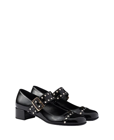 Prada Women's Patent Leather Mary Jane Pumps