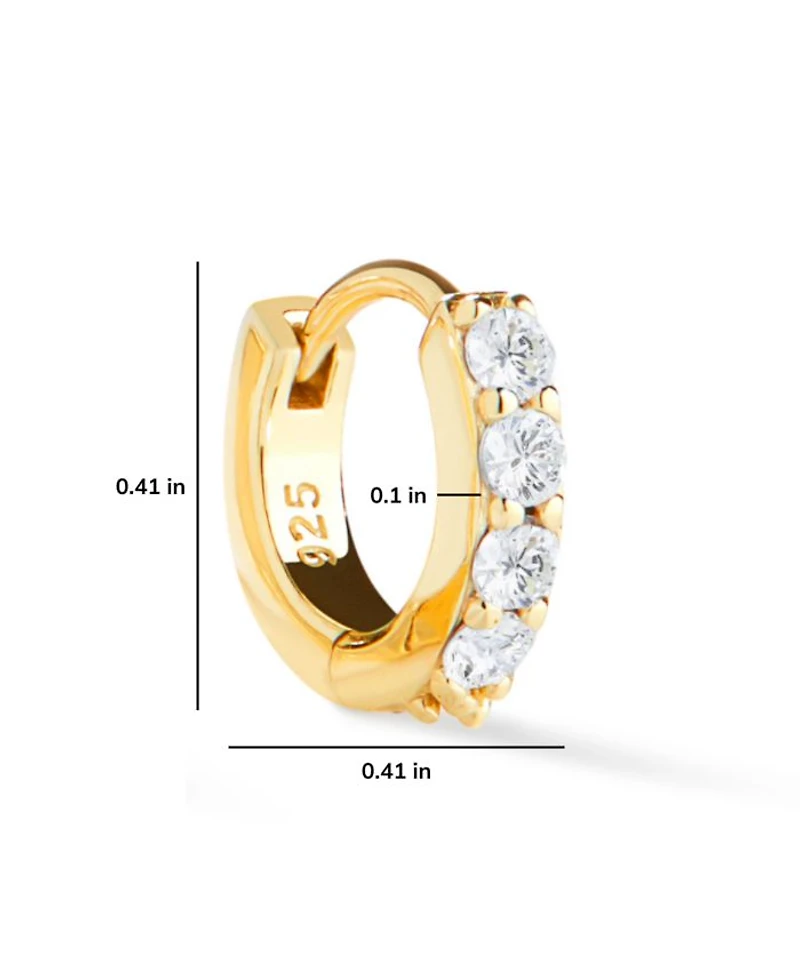 Suzanne Huggie Hoop Earrings