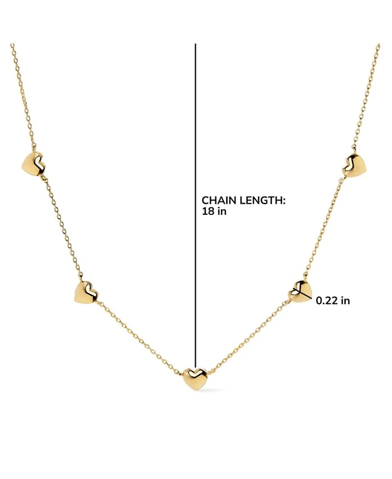 Lev Mini Station Heart Necklace