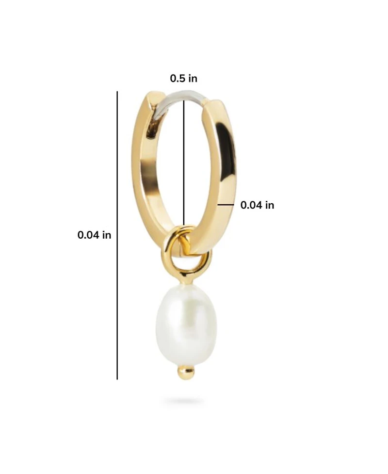 Frida Freshwater Pearl Huggie Hoops