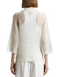 Knitted Polo Kimono Sweater