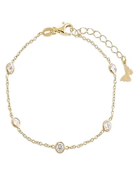 Diamond By The Yard Cubic Zirconia Sterling Silver Link Bracelet
