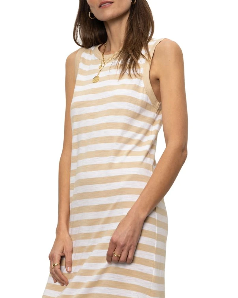 Contrast Trim Maxi Dress