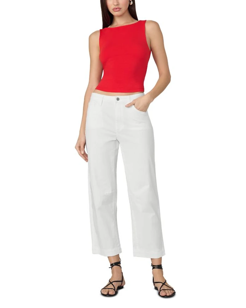 The Wilder Relaxed Barrel Leg High Rise Jeans White