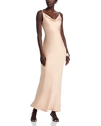 Norma Kamali Maria Cowl Neck Slip Gown