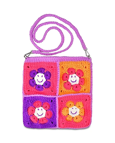 Iscream Groovy Smiles Crochet Bag
